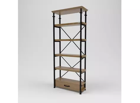 Стеллаж лофт (kovka object) коричневый 85.0x200.0x36.0 см.