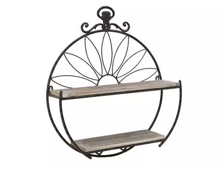 Стеллаж настенный bodø (to4rooms) черный 47x56x14 см.