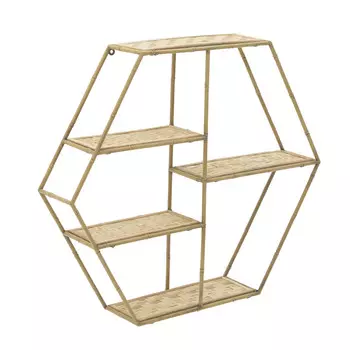 Стеллаж настенный conflate (to4rooms) коричневый 78x68x15 см.