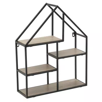 Стеллаж настенный quamara (to4rooms) черный 40x50x14 см.