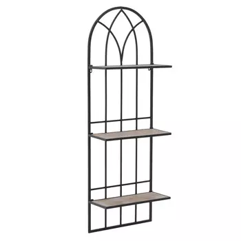 Стеллаж настенный vara (to4rooms) черный 46.0x132.0x20.0 см.