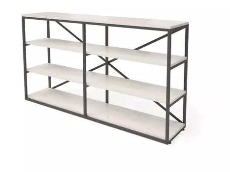 Стеллаж neo loft (millwood) белый 160x90x35 см.