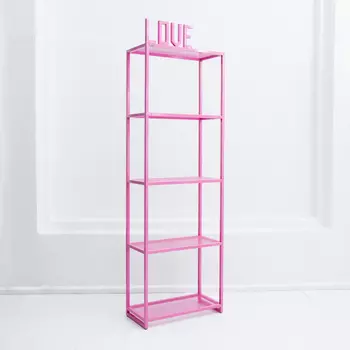 Стеллаж решето love в розовом цвете (archpole) розовый 60x195x30 см.