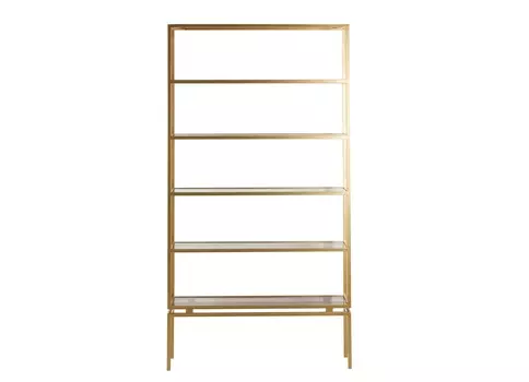 Стеллаж с полками из тонированного стекла (for miss) золотой 100.0x190.0x30.0 см.