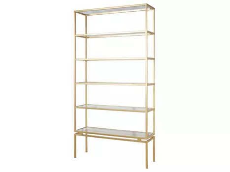 Стеллаж с прозрачными полками (for miss) золотой 100.0x190.0x30.0 см.