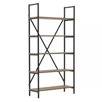 Стеллаж (to4rooms) черный 180x90x35 см.