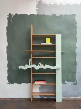 Стеллаж volna (odingeniy) коричневый 120x210x35 см.