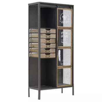 Стеллаж-витрина melanie (to4rooms) черный 70x152x34 см.