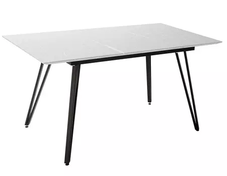 Стол avanti new раскладной 120-160см белый мрамор (bradexhome) белый 120x75x80 см.