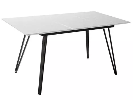 Стол avanti new раскладной 140-180см белый мрамор (bradexhome) белый 140x75x80 см.