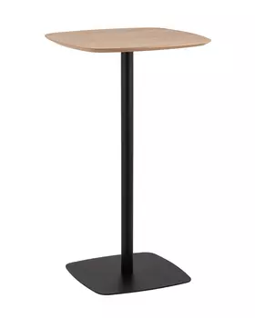 Стол барный form 60*60 светлое дерево/черный (stoolgroup) коричневый 60x103x60 см.