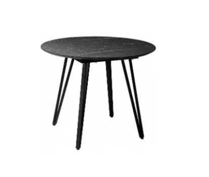 Стол диего d860 мрамор графит со скосом (r-home) черный 86x75x86 см.