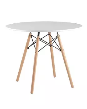 Стол dsw d90 (stoolgroup) белый 90x74x90 см.