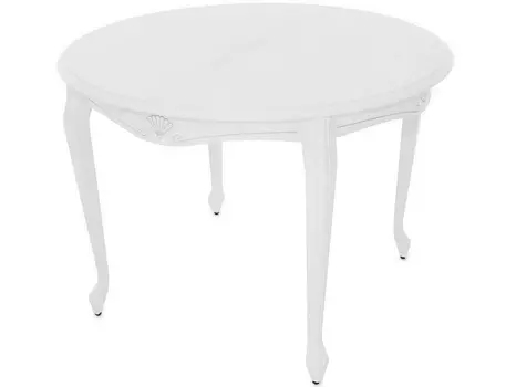 Стол «кабриоль» (аврора) белый 135x77x105 см.