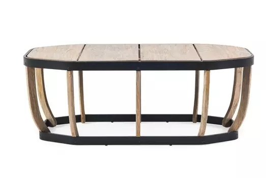 Стол кофейный swing (ethimo) черный 110x40x57 см.