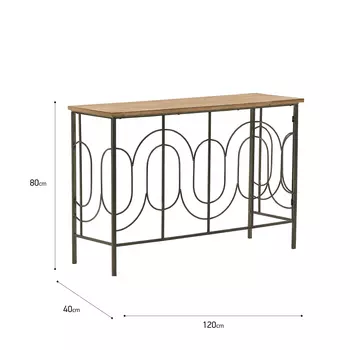 Стол-консоль (to4rooms) черный 120x80x40 см.