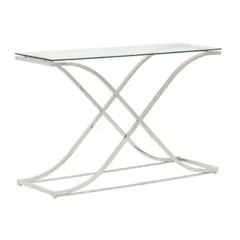 Стол-консоль (to4rooms) серебристый 120x40x79 см.