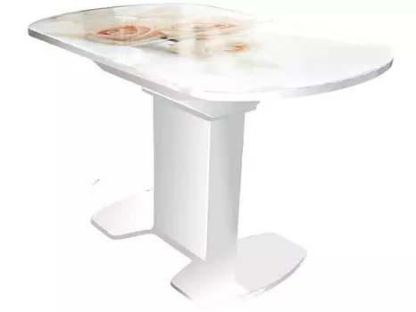 Стол «корсика»» фотопечать (аврора) белый 110x76x70 см.