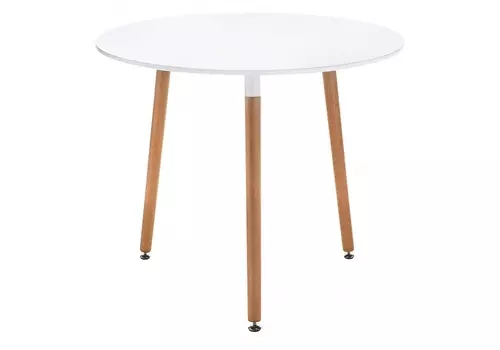 Стол lorini (woodville) белый 90x73x90 см.