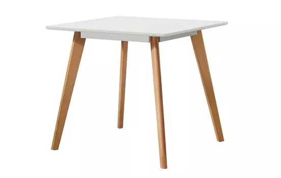 Стол m-407 белый матовый/бук (esf) белый 80.0x75.0x80.0 см.