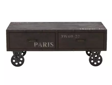 Стол на колесах santiago (to4rooms) коричневый 100.0x49.0x48.0 см.