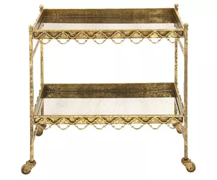 Стол на колесах (to4rooms) золотой 85x80x45 см.