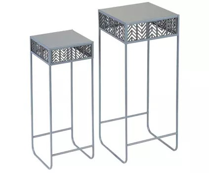 Стол, набор 2 шт (to4rooms) серый 29x70x29 см.