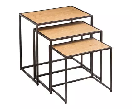 Стол, набор 3 шт (to4rooms) черный 59x60x41 см.