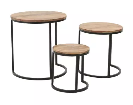 Стол, набор 3шт benson (to4rooms) бежевый 50.0 см.