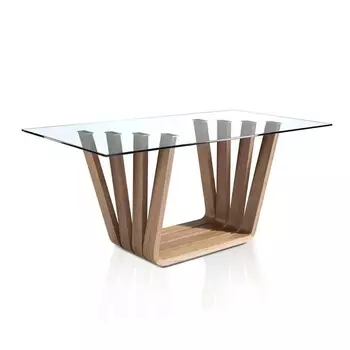 Стол обеденный (angel cerda) коричневый 180x75x95 см.