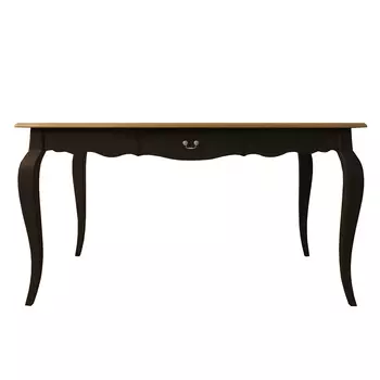 Стол обеденный leontina black (etg-home) черный 145.0x77.0x85.0 см.