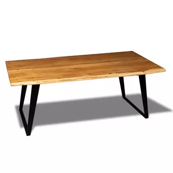 Стол обеденный life black (indian story) коричневый 100x77x200 см.