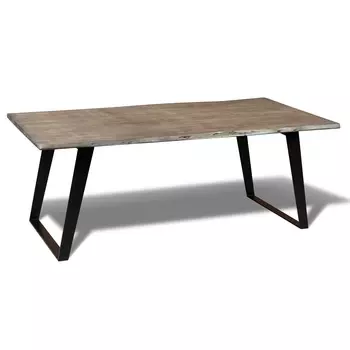 Стол обеденный life platinum black (indian story) коричневый 100x77x200 см.