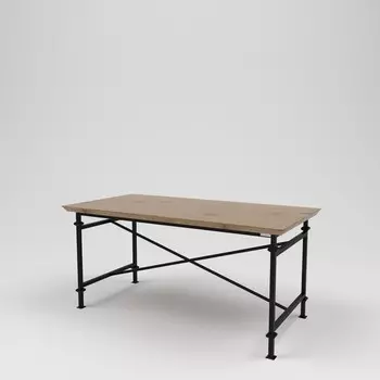 Стол обеденный лофт (kovka object) коричневый 160.0x75.0x80.0 см.