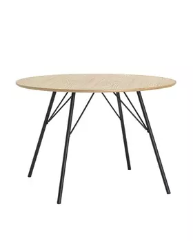 Стол обеденный мемфис d110 дуб (stoolgroup) бежевый 110x75x110 см.