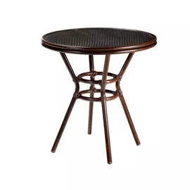 Стол патонг glass rattan (r-home) коричневый 70x74x70 см.