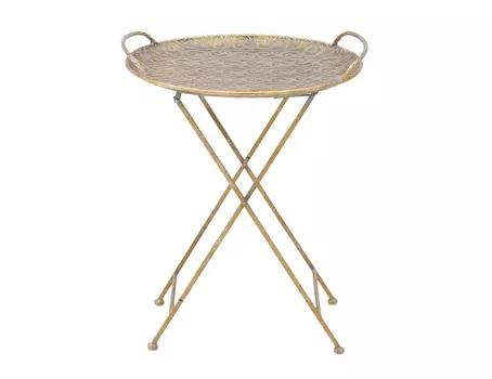 Стол-поднос korkut (to4rooms) золотой 66 см.