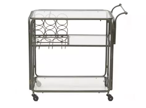 Стол-поднос на колесах novara (to4rooms) черный 84x82x44 см.