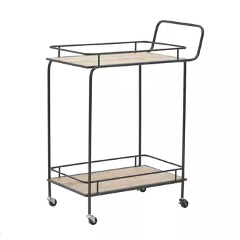 Стол-поднос на колесах (to4rooms) черный 68x86x39 см.