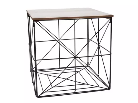 Стол приставной cube black (ogogo) черный 38x38x38 см.