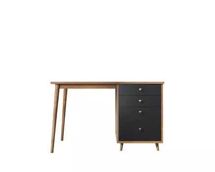 Стол рабочий berber (etg-home) черный 120x75x60 см.