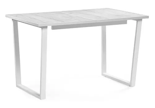 Стол раскладной лота лофт 120 25 мм юта / матовый белый (woodville) серый