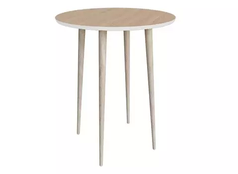 Стол спутник мини шпон белый (woodi) белый 74 см.