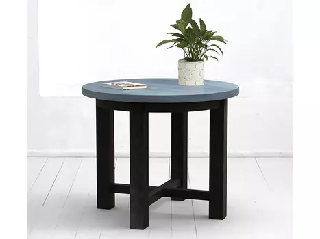 Стол старый друг в синем цвете (archpole) 120x75x120 см.