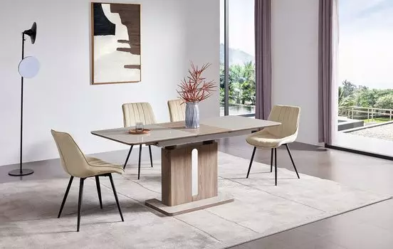 Стол tg1903 капучино (esf) серый 140.0x76.0x80.0 см.