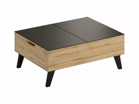 Стол журнальный forest (ogogo) черный 100x39x70 см.