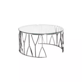 Стол журнальный (garda decor) серебристый 45 см.