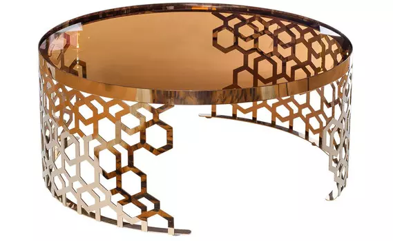 Стол журнальный (garda decor) золотой 40 см.