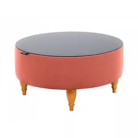 Стол журнальный italia (ogogo) розовый 37 см.