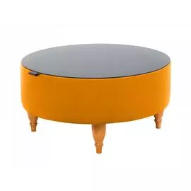 Стол журнальный italia (ogogo) желтый 37 см.